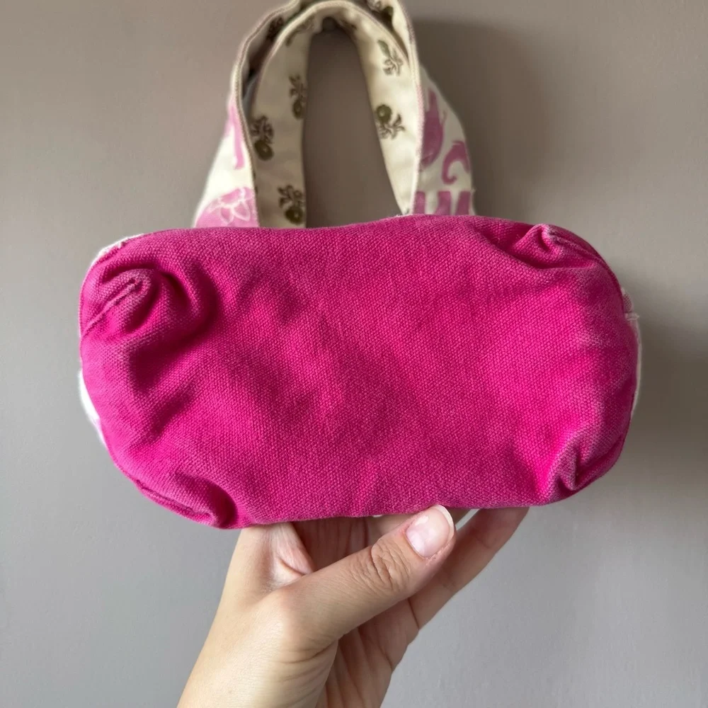Pink Chicken New York Pink Elephant Mini Canvas Tote‎ Bag